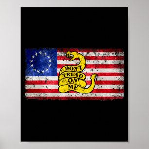 Betsy Ross Flag Tritt Nicht Patriotin Auf Mir Für  Poster