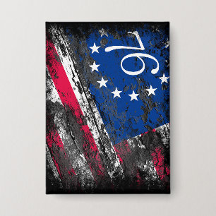 Betsy Ross Flagge 1776 Patriotisch 4. Juli Button
