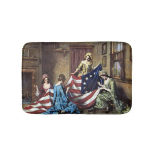 Betsy Ross Nähen der amerikanischen Flagge Badematte