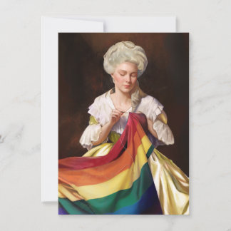 Betsy Ross Nähen der Stolzflagge Mitteilungskarte