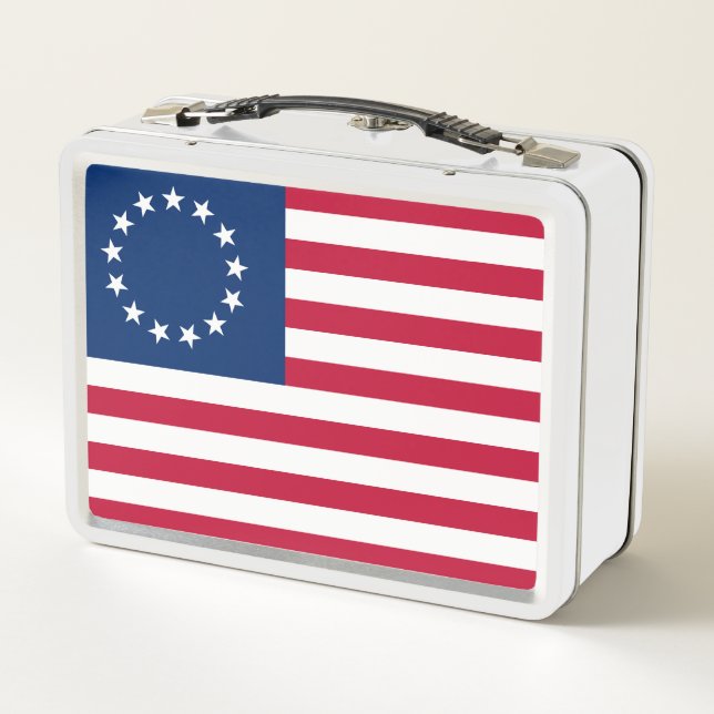 Betsy Ross Old Glory American USA Flag Metall Brotdose (Rückseite)