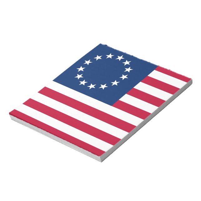 Betsy Ross Old Glory American USA Flag Notizblock (Rotiert)