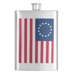 Betsy Ross Old Glory Amerikanische USA-Flagge Flachmann