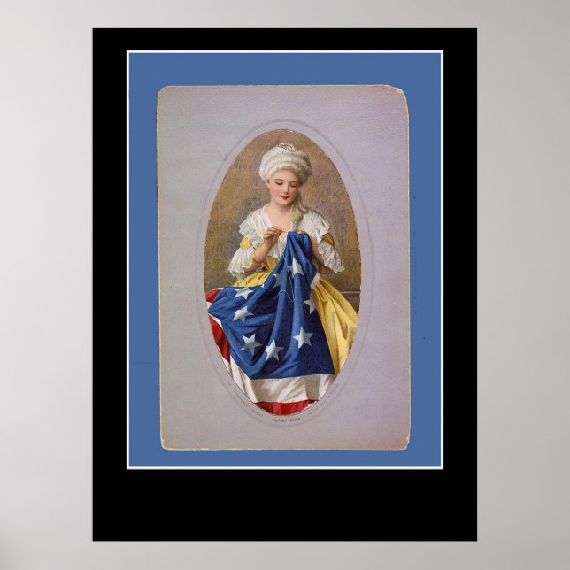 Betsy Ross und der Flaggenposter Poster (Vorne)