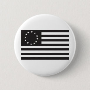 Betsy- Rossflagge - Schwarzes Button