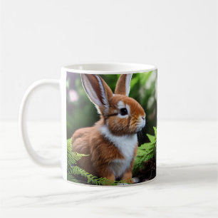 "Betsy the Bunny: Eine süße Braun und weiße Freude Kaffeetasse