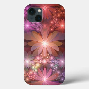 Bett aus Blumen Bunt Glänzende Abstrakte Fraktal-K Case-Mate iPhone Hülle