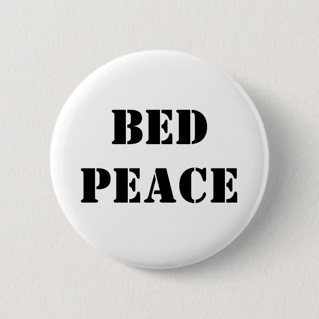 Bett-Frieden Button (Vorderseite)