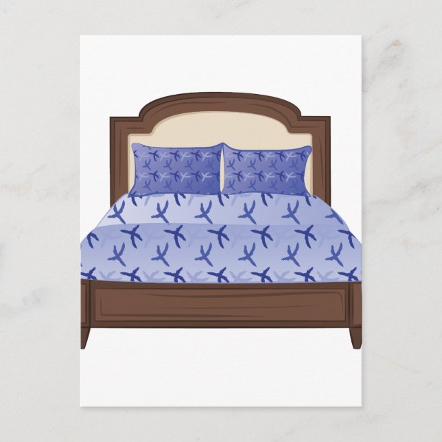 Bett Postkarte (Vorderseite)