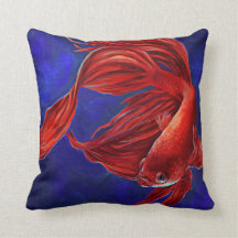 Betta Fisch-Malerei-Kissen