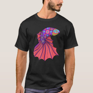 Betta-Fisch-Mandala-Siam-Kampffisch-Fans T-Shirt