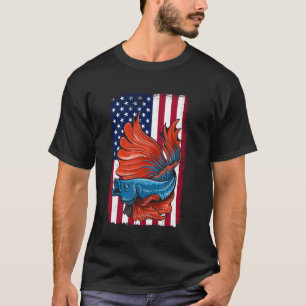 Betta-Fischliebhaber-Outfit Lustige amerikanische  T-Shirt