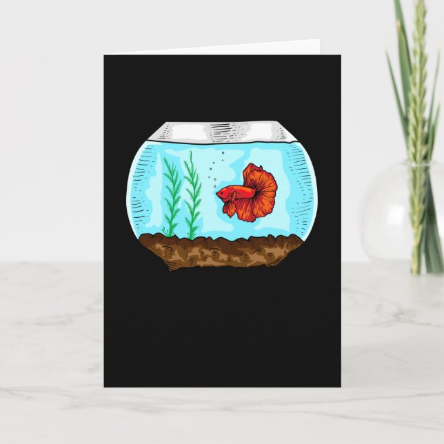 Betta Fish Aquarium Karte (Vorderseite)