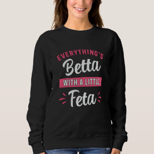 Betta Fish Betta mit einem kleinen Fötus Fish Fish Sweatshirt