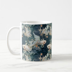 Betta Fish Blue White Kaffeetasse
