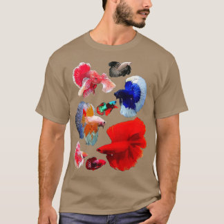 Betta Fish Color Collage T-Shirt