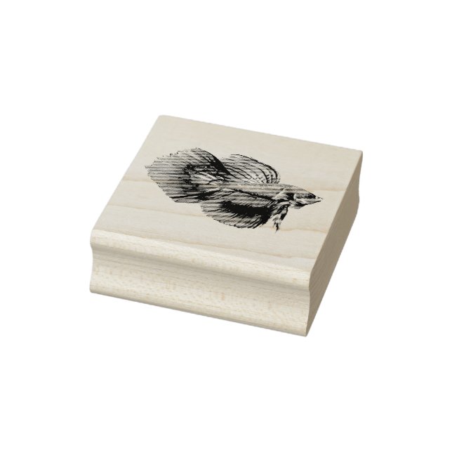 Betta Fish Gummistempel (Stempel)