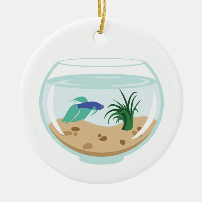 Betta Fish Keramik Ornament (Vorne)