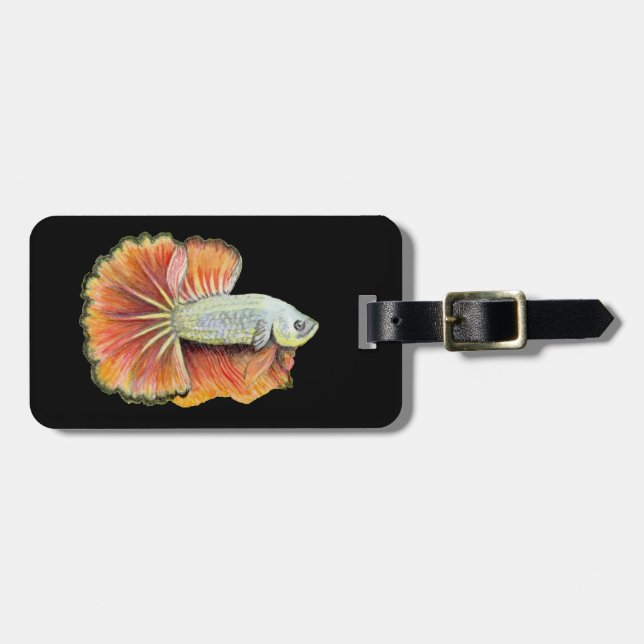 Betta Fish Luggage Tag Gepäckanhänger (Vorderseite horizontal)