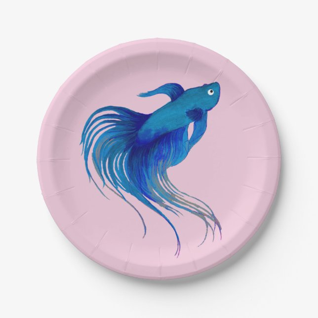 Betta Fish Pappteller (Vorderseite)