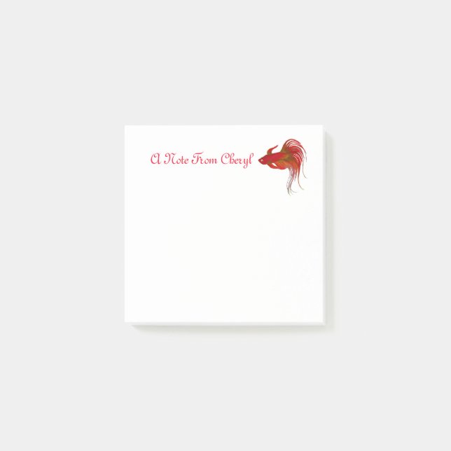 Betta Fish Post-it Klebezettel (Vorderseite)