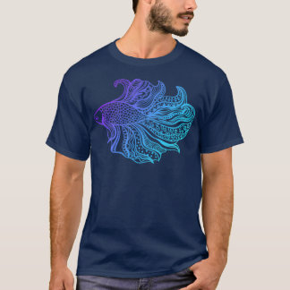 Betta Fish PurpleCyan T-Shirt