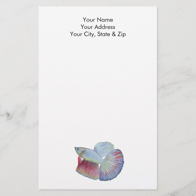 Betta Fish Stationery Briefpapier (Vorderseite)