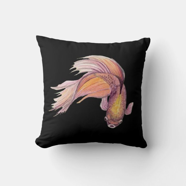 Betta Fish Throw Pillow Kissen (Vorderseite)