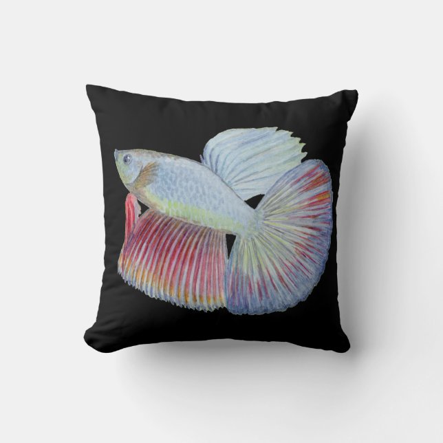 Betta Fish Throw Pillow Kissen (Vorderseite)