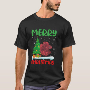 Betta Fish Tree Xmas Sweater Men Ugly Christ T-Shirt