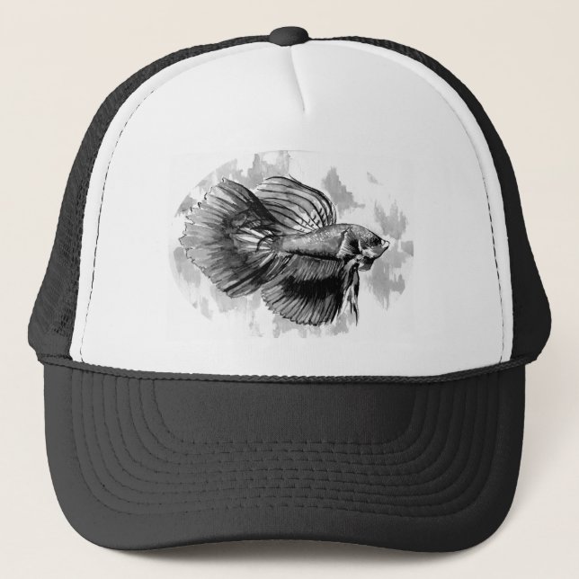 Betta Fish Trucker Cap Truckerkappe (Vorderseite)