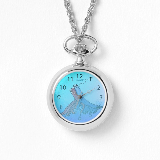 Betta Fish Wrist Watch Necklace Armbanduhr (Vorderseite)