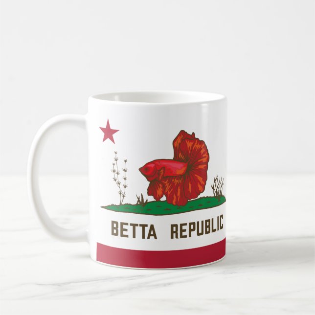 Betta-Republik-Flagge Kaffeetasse (Links)