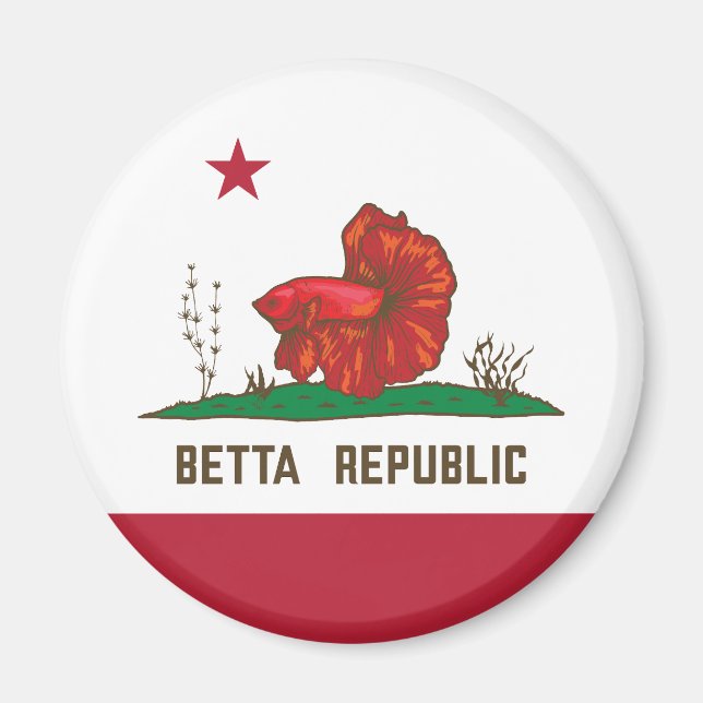 Betta-Republik-Flagge Magnet (Vorne)