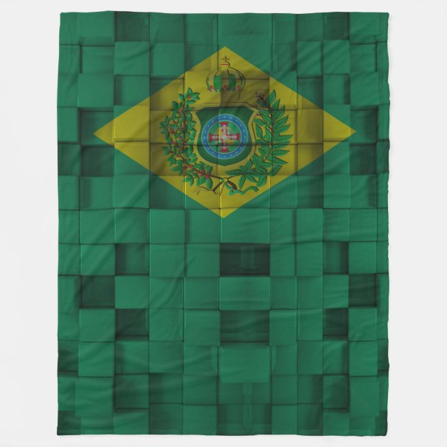 Bettdecke der Wolle Imperiale Fahne Brasiliens Fleecedecke (Vorderseite)