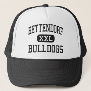 Bettendorf - Bulldoggen - hoch - Bettendorf Iowa Truckerkappe