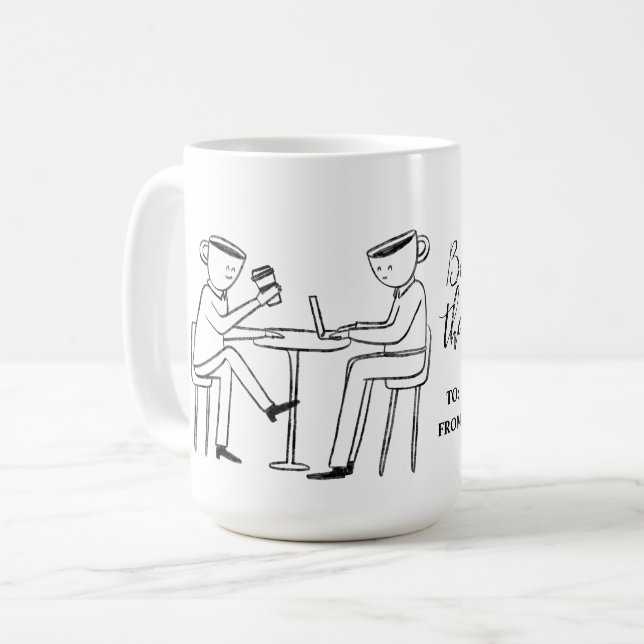 Better latte than never! white kaffeetasse (Vorderseite Links)