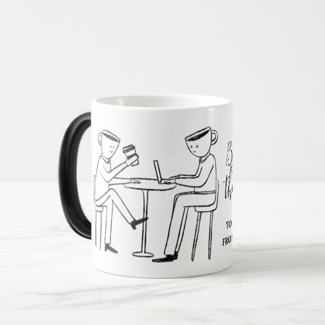 Better latte than never! white verwandlungstasse (Vorderseite Links)