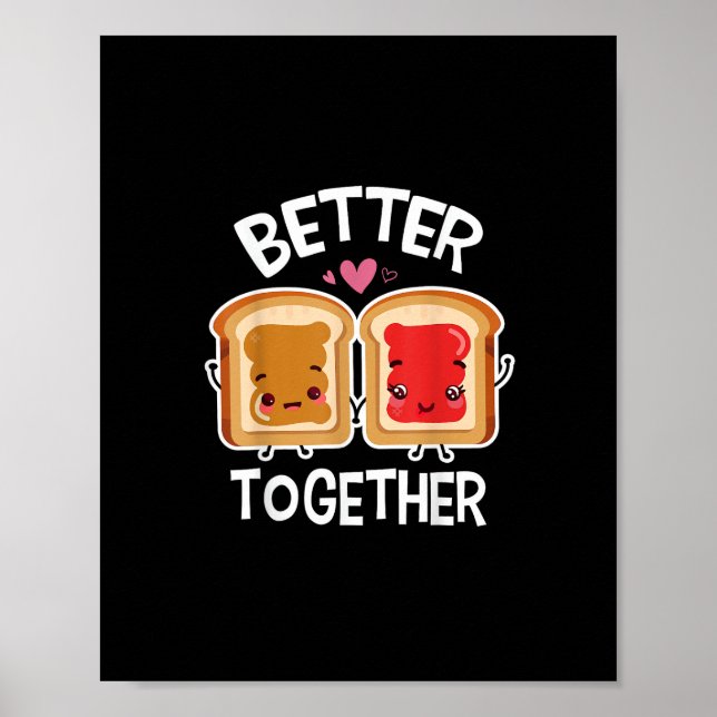 Better Together Fun Couple Playful Style  Poster (Vorne)