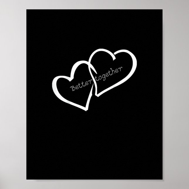 Better Together Long Distance Relationship Modern  Poster (Vorne)
