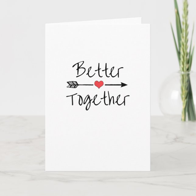 Better Together Modern Aesthetic  Karte (Vorderseite)
