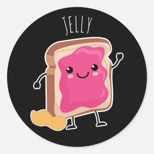 Better Together (PB & J): Jelly Runder Aufkleber (Vorderseite)