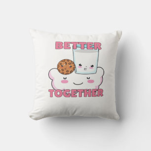 Better Together Schokoladenkekse und Milch Pla Kissen