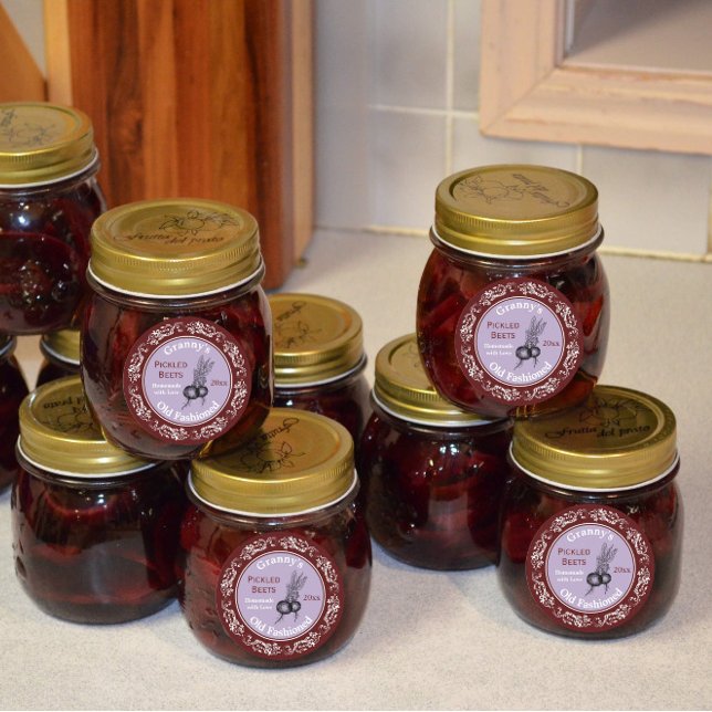 betteraves vintages cuites datées Étiquette person (Créateur téléchargé)