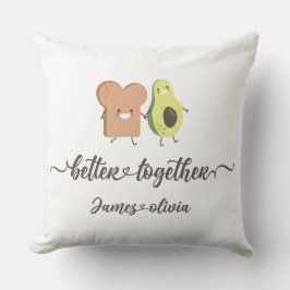 BetterTogether Avocado & Toast Personalized pillow Kissen