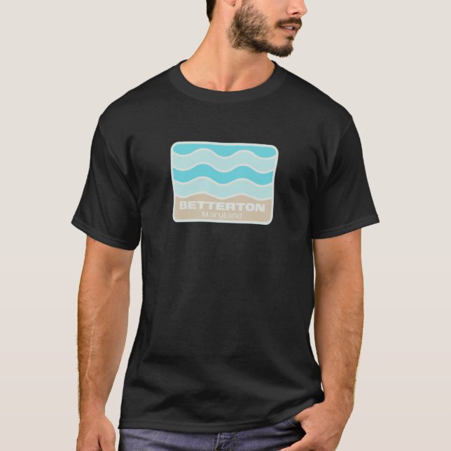 Betterton Maryland Beach Waves Vacation Souvenir T-Shirt (Vorderseite)