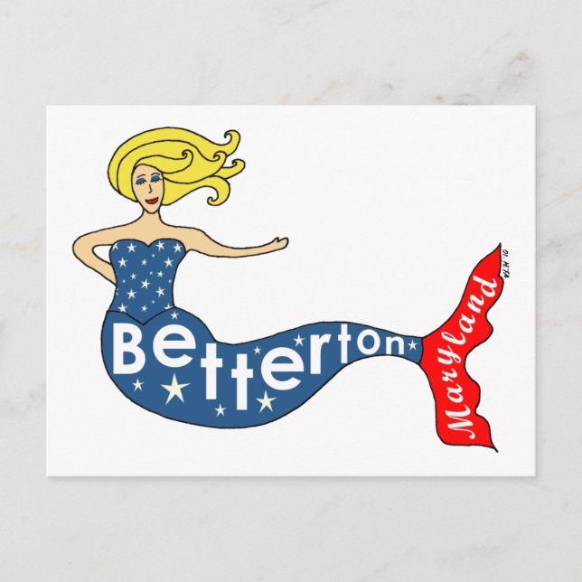 Betterton, Maryland Mermaid Postkarte (Vorderseite)