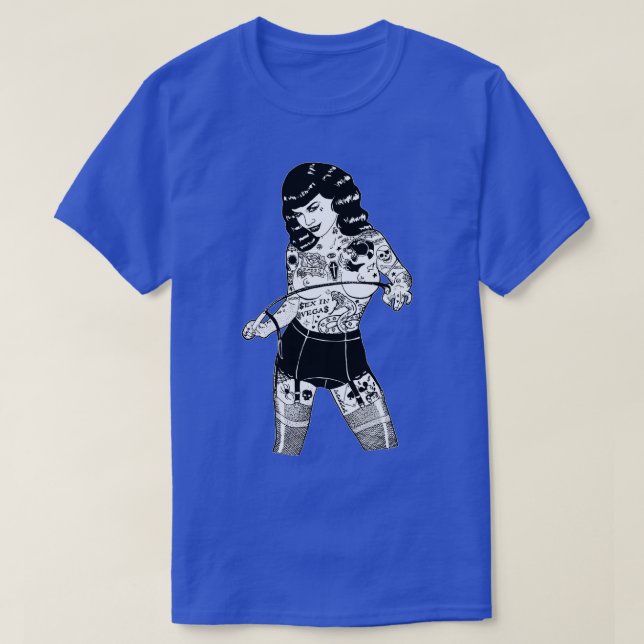 Bettie mit Tattoos T-Shirt (Design vorne)