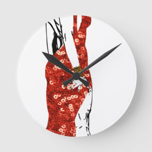 Bettie Pin-up Runde Wanduhr