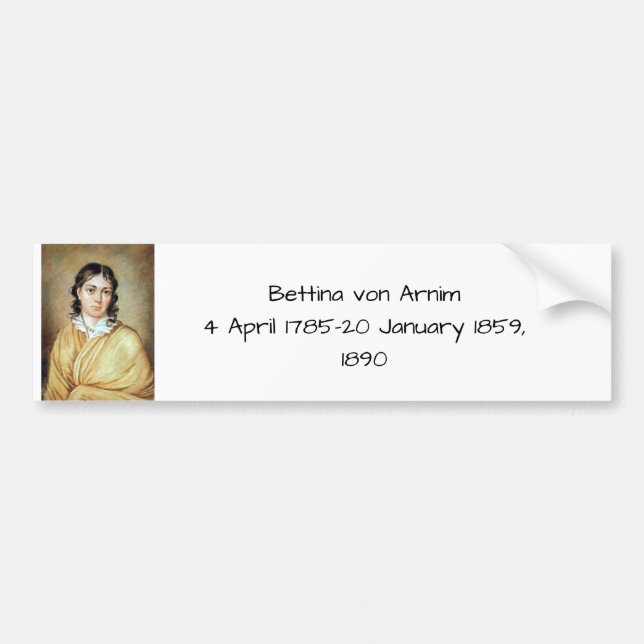 Bettina von Arnim 1890 Autoaufkleber (Vorne)